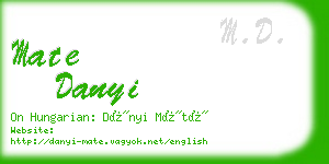 mate danyi business card